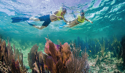 Snorkelers in Florida Keys National Marine Sanctuary.