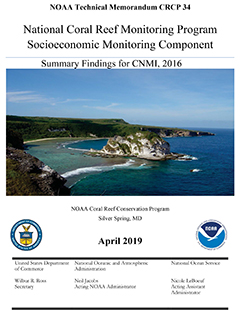 Cover - National Coral Reef Monitoring Program Socioeconomic Monitoring Component: Summary Findings for CNMI, 2016