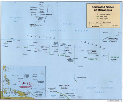 Federated States of Micronesia location map