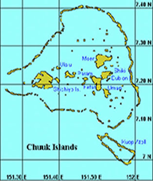 Chuuk Islands Map