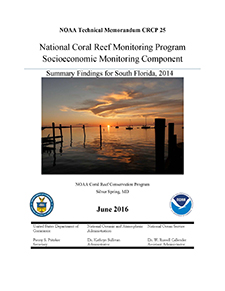 Cover - National Coral Reef Monitoring Program
Socioeconomic Monitoring Component : Summary Findings for South Florida, 2014