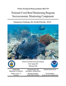 Cover - National Coral Reef Monitoring Program Socioeconomic Monitoring Component : Summary Findings for South Florida, 2019