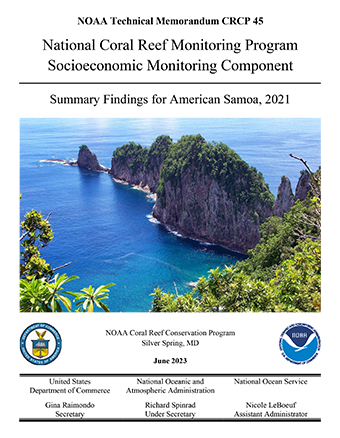 Cover - National Coral Reef Monitoring Program Socioeconomic Monitoring Component: Summary Findings for American Samoa, 2021