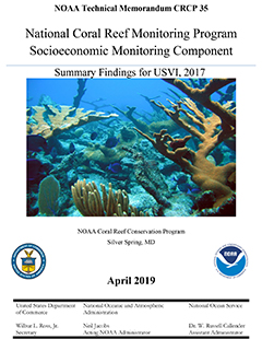 Cover - National Coral Reef Monitoring Program Socioeconomic Monitoring Component: Summary Findings for USVI, 2017