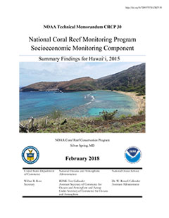 Cover - National Coral Reef Monitoring Program Socioeconomic Monitoring Component: Summary Findings for Hawaii, 2015
