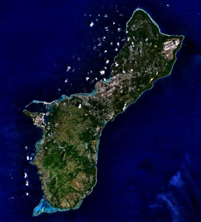 Guam satellite map