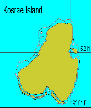 Kosrae Island map